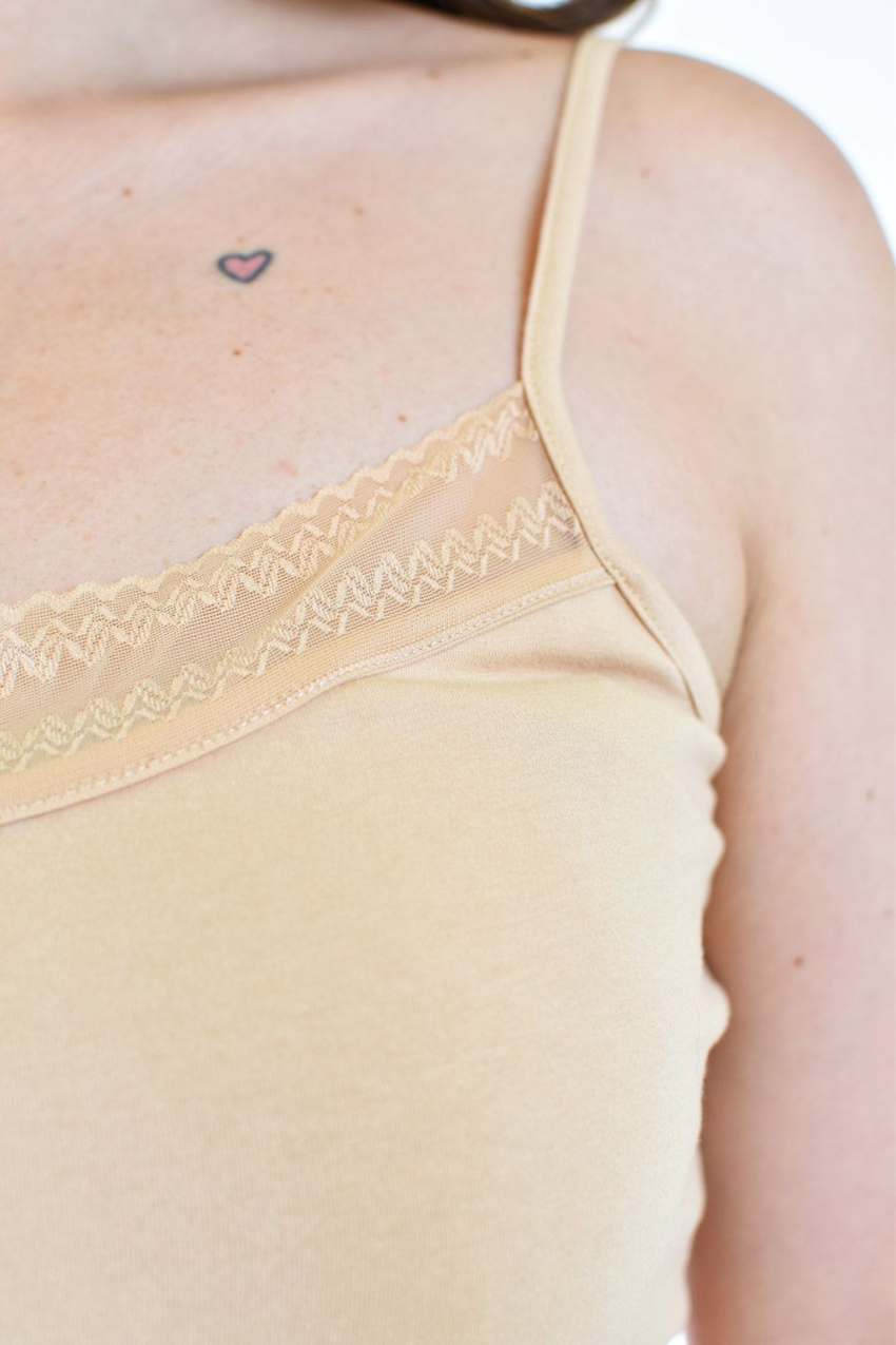 Camiseta básica de tirantes Roman Fashion /Tallas Extras, 001 (Nude)