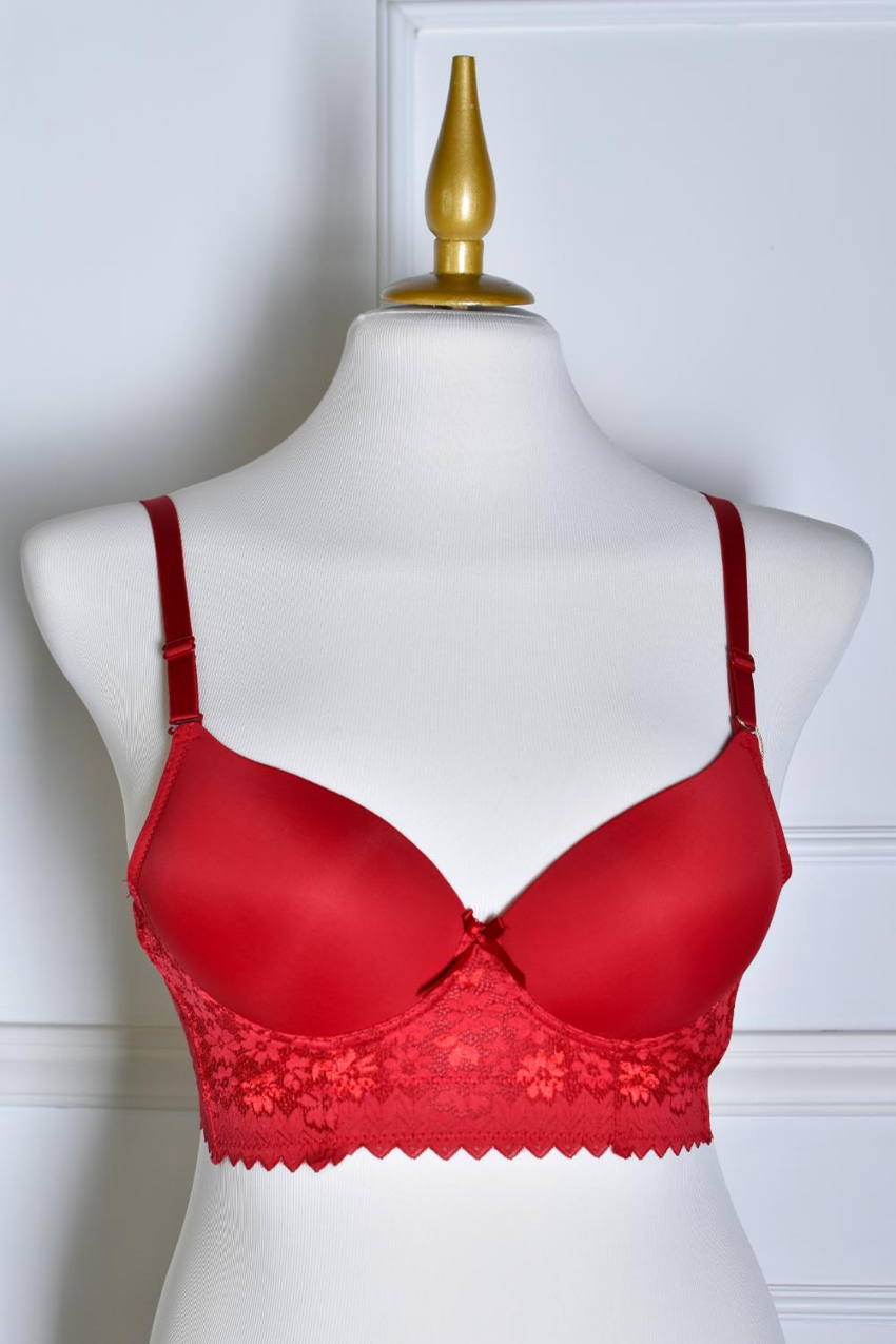 Brasier tipo bustier /Tallas Extras, 131 (Rojo)