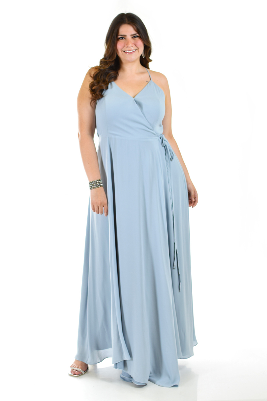 Vestido largo de fiesta Roman Fashion /Tallas Extras, 2008 (Azul claro)