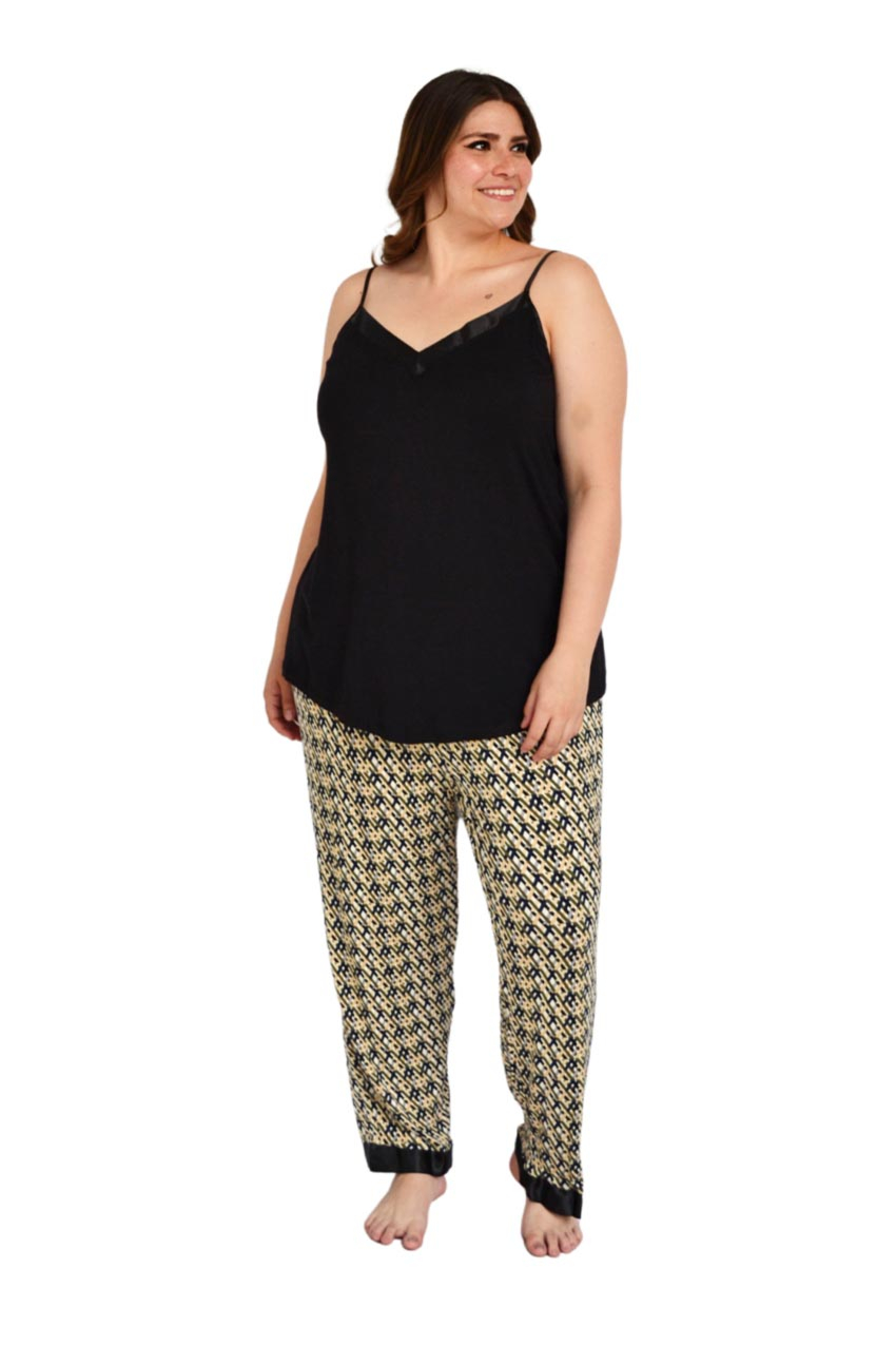 Conjunto pijama Tallas Extras, 15099 (Negro Mosaico)
