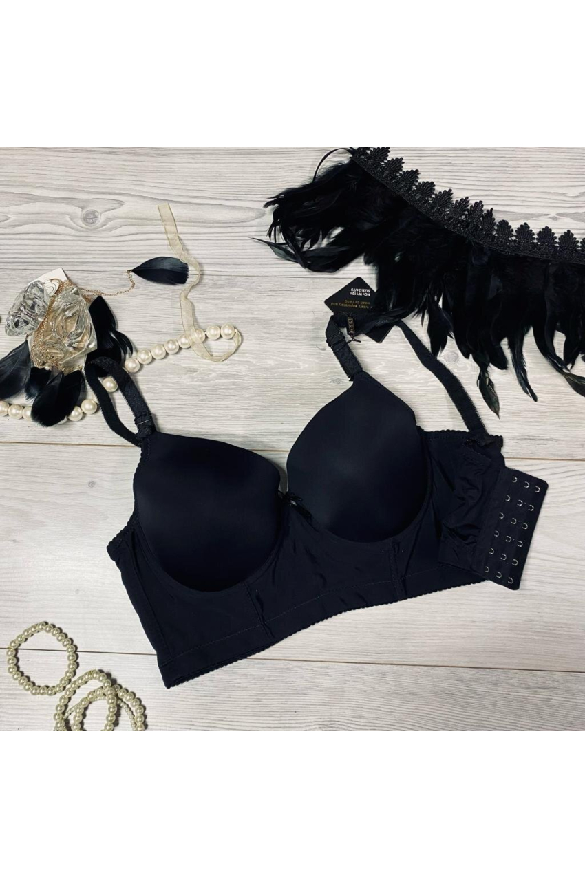Brasier tipo bustier 6 ganchos/Tallas Extras, 1121 (Negro)